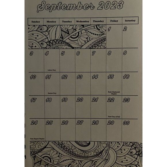 18 Month Planner Inspirational Quotes Coloring Pages & Stickers Office Suppl - Picture 5 of 10